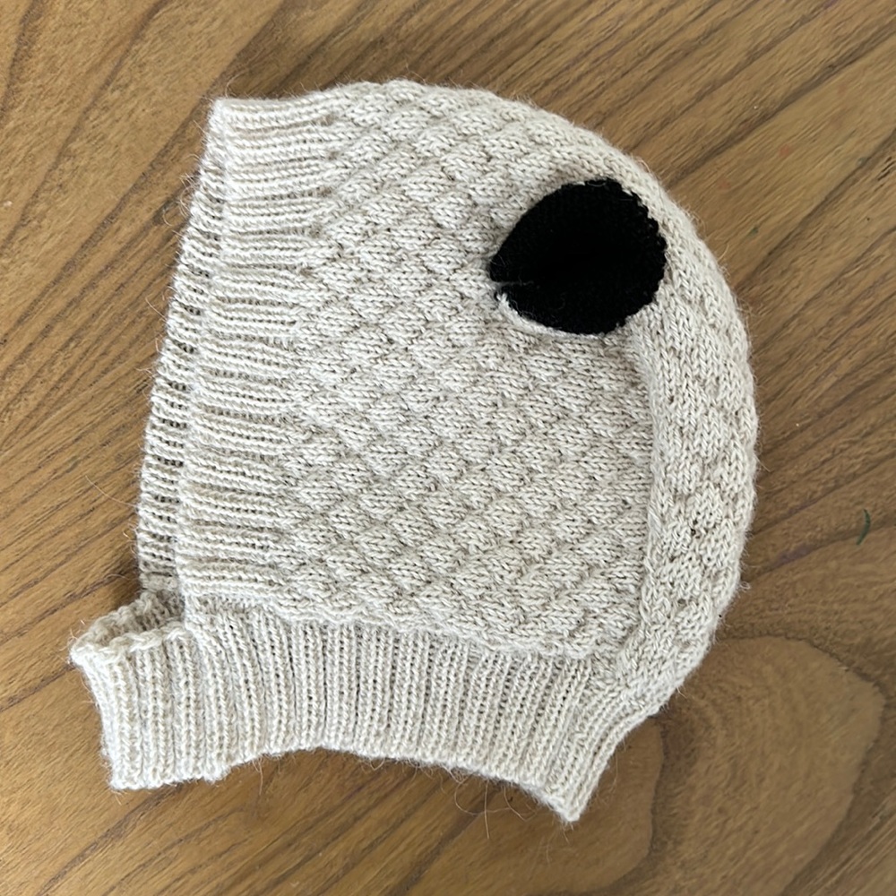 0-6mths baby alpaca wool bonnet for Oeuf